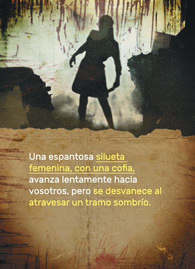 Carta evento silueta enfermera Espinas - Juego narrativo Jose Lomo